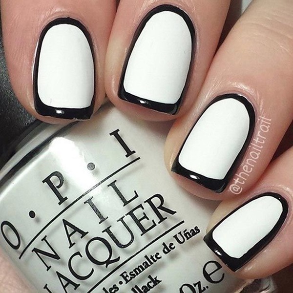 Black and White Nails Designs (17)
