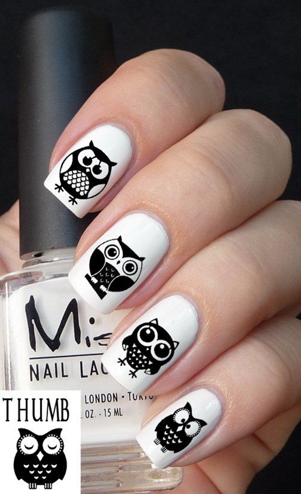 Black and White Nails Designs (37)