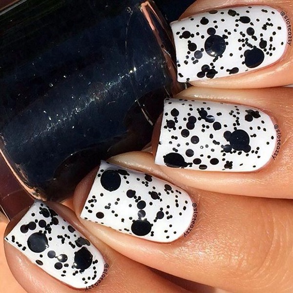 Black and White Nails Designs (39)