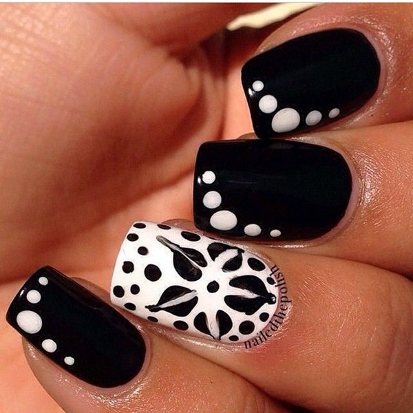 Black and White Nails Designs (47)
