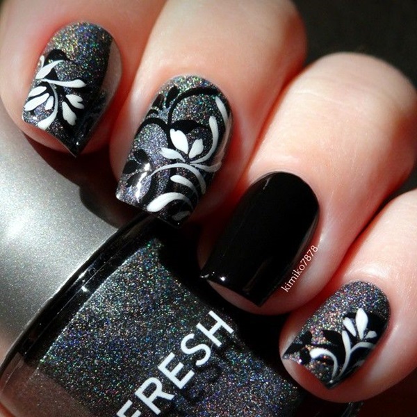 Black and White Nails Designs (51)