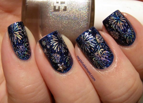 9. Festive French Tip New Year's Eve Nail Design for Short Nails - wide 3