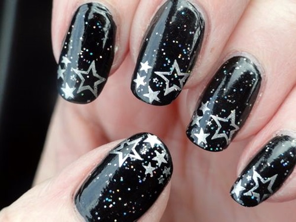 10. Glittery Star Nails - wide 5