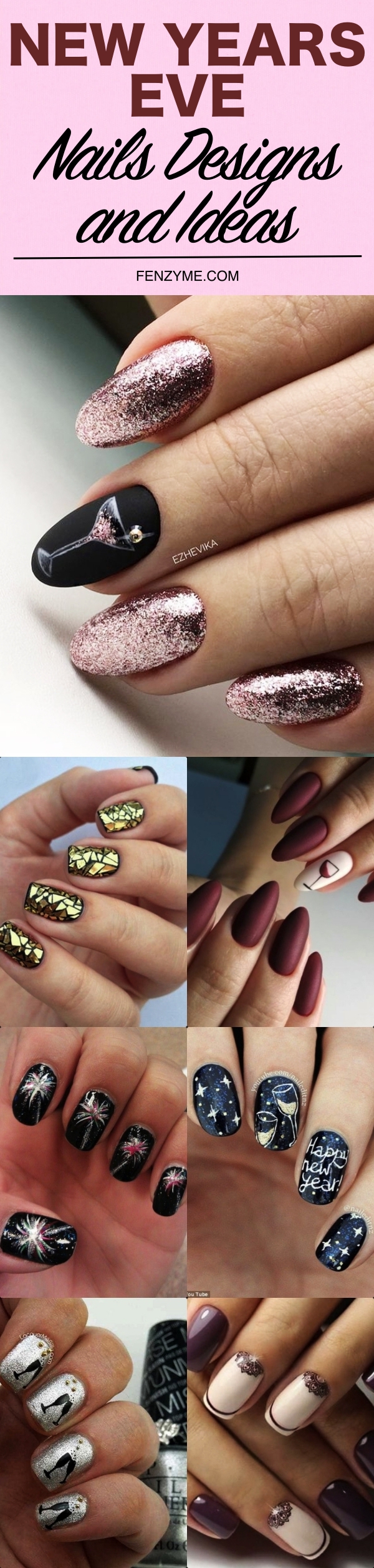 New Years Eve Nails Designs and Ideas