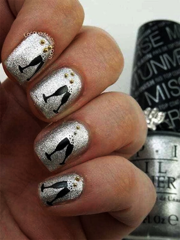 New Years Eve Nails Designs and Ideas