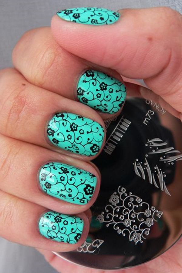 Blue Nail Art Designs and Ideas (12)