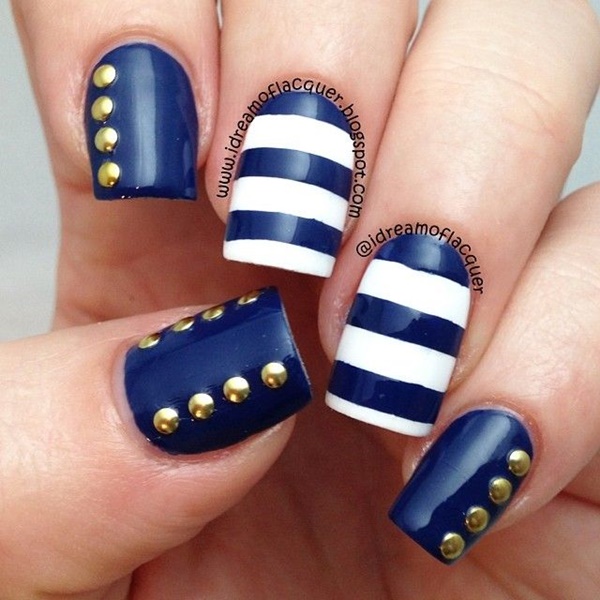 Blue Nail Art Designs and Ideas (17)