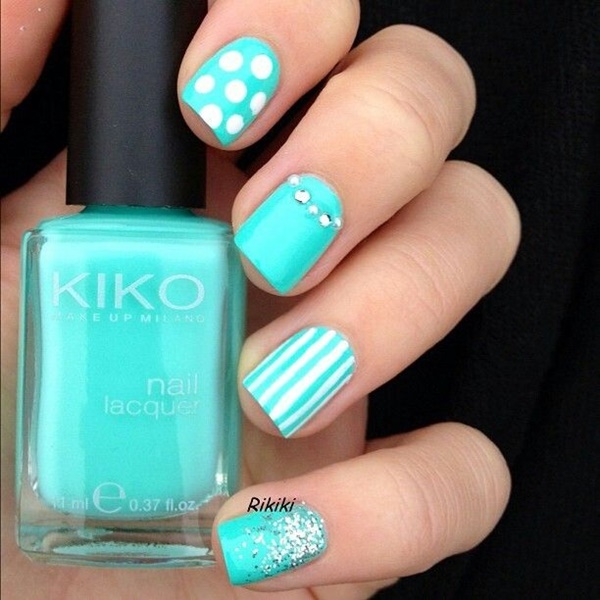 Blue Nail Art Designs and Ideas (24)