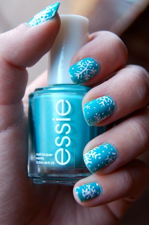 Blue Nail Art Designs and Ideas (35)