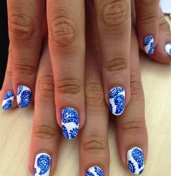 Blue Nail Art Designs and Ideas (36)