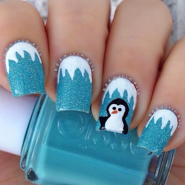 Blue Nail Art Designs and Ideas (37)