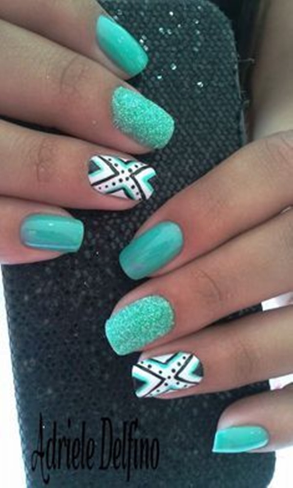 Blue Nail Art Designs and Ideas (44)