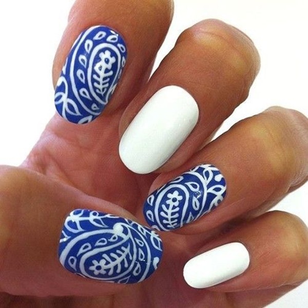 Blue Nail Art Designs and Ideas (50)