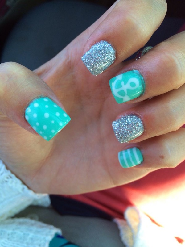 Blue Nail Art Designs and Ideas (9)