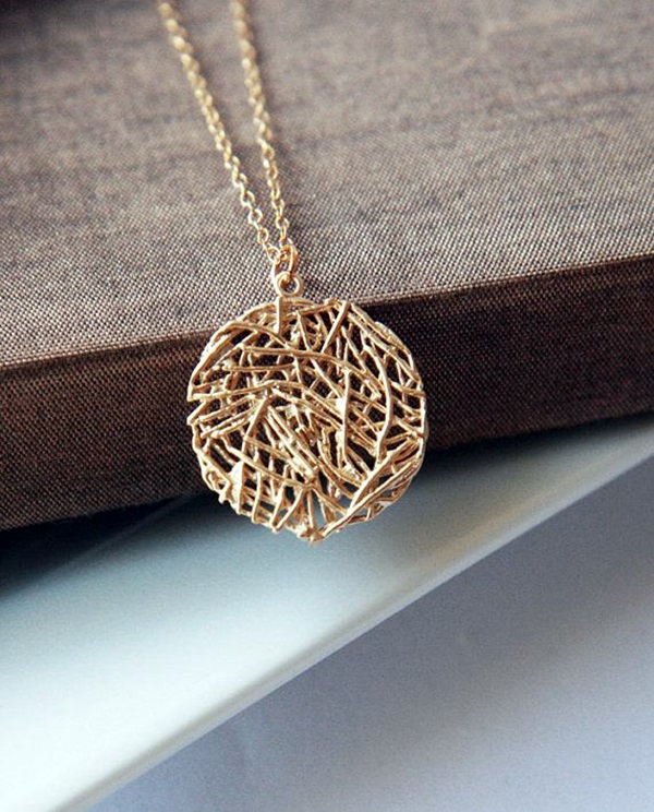 Cute and Simple Gold Necklace Designs (30)