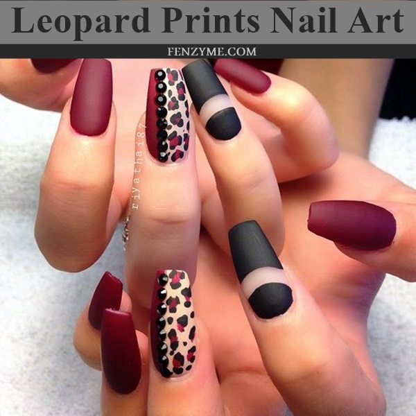 Leopard Prints Nail Art (1)