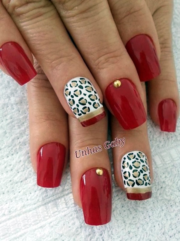 Leopard Prints Nail Art (13)