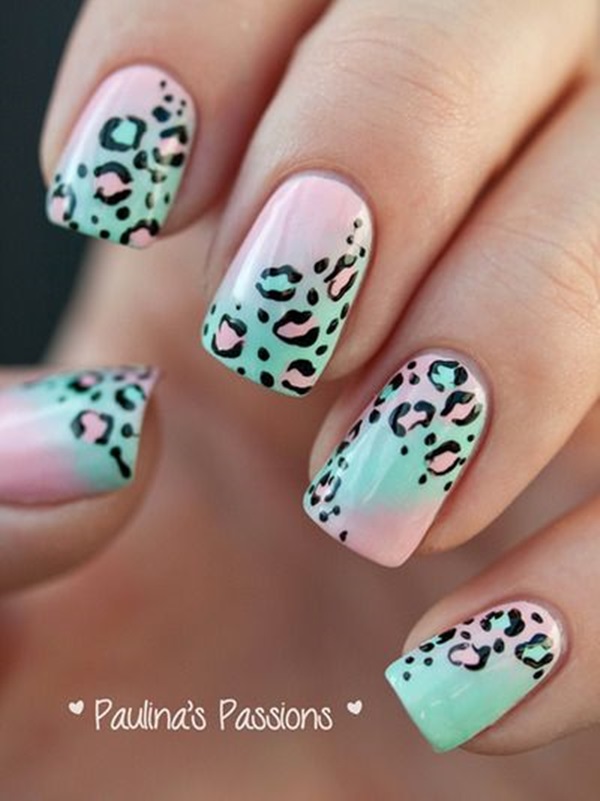 Leopard Prints Nail Art (2)