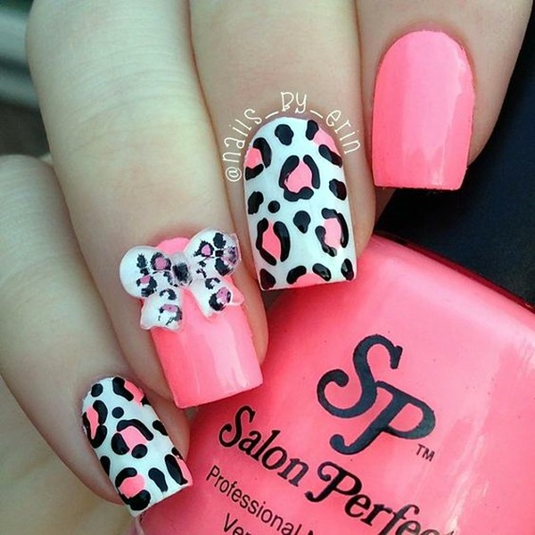 Leopard Prints Nail Art (2)