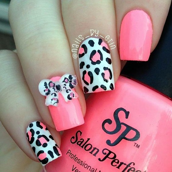 Leopard Prints Nail Art (2)