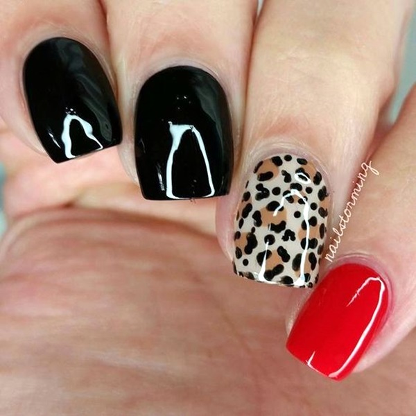 Leopard Prints Nail Art (25)