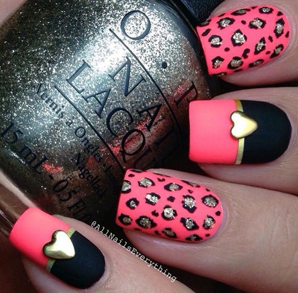 Leopard Prints Nail Art (27)