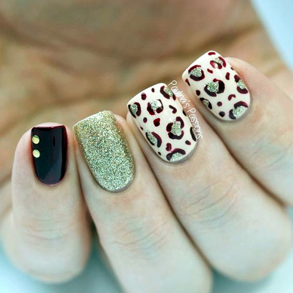 Leopard Prints Nail Art (6)