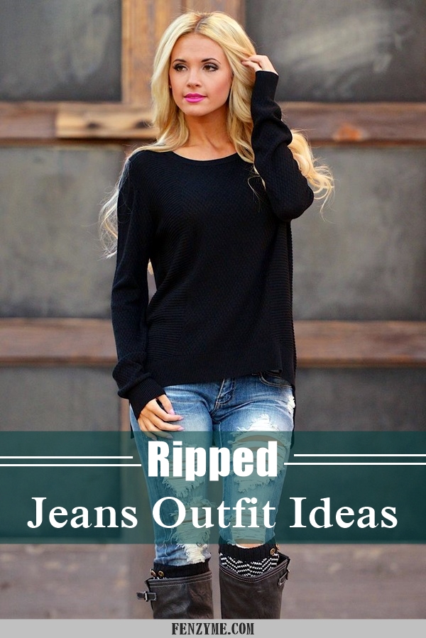 Ripped Jeans outfit ideas (25)