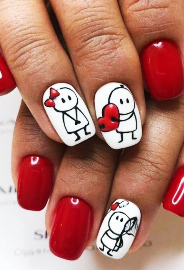 Valentine Nail Art Designs