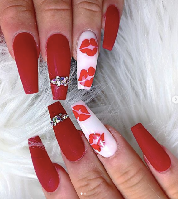 Valentine Nail Art Designs