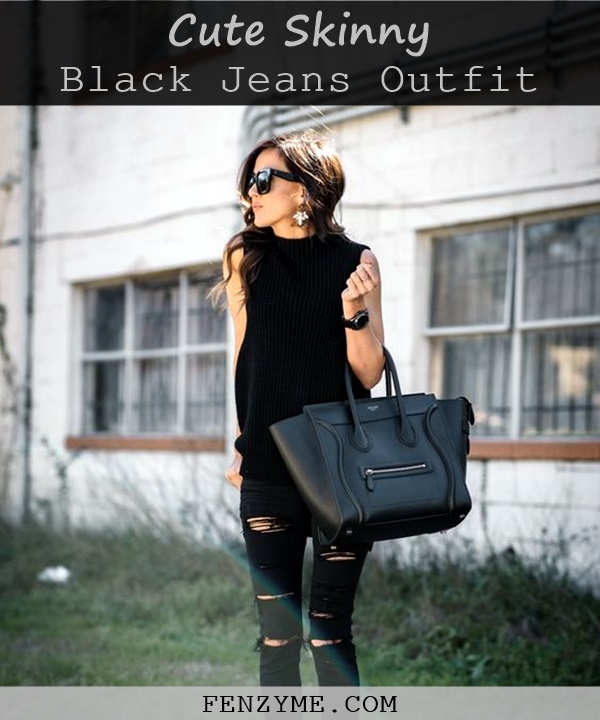 Cute Skinny Black Jeans Outfit (1)