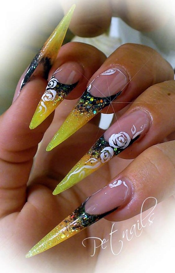 Easy Stiletto Nails Designs and Ideas (1)