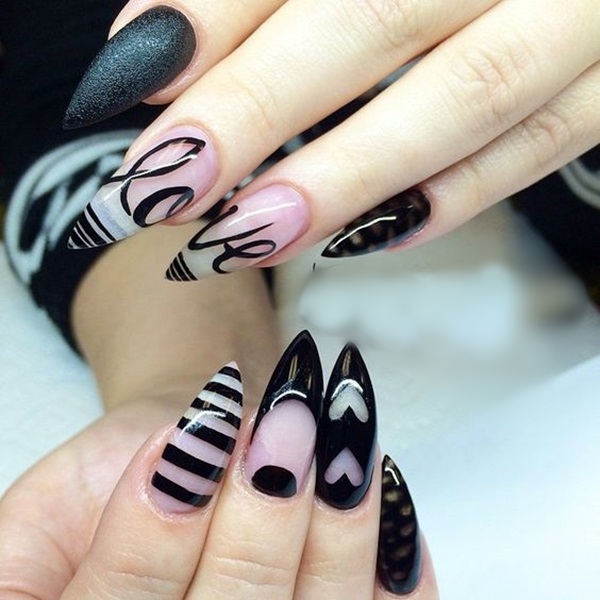 Easy Stiletto Nails Designs and Ideas (1)