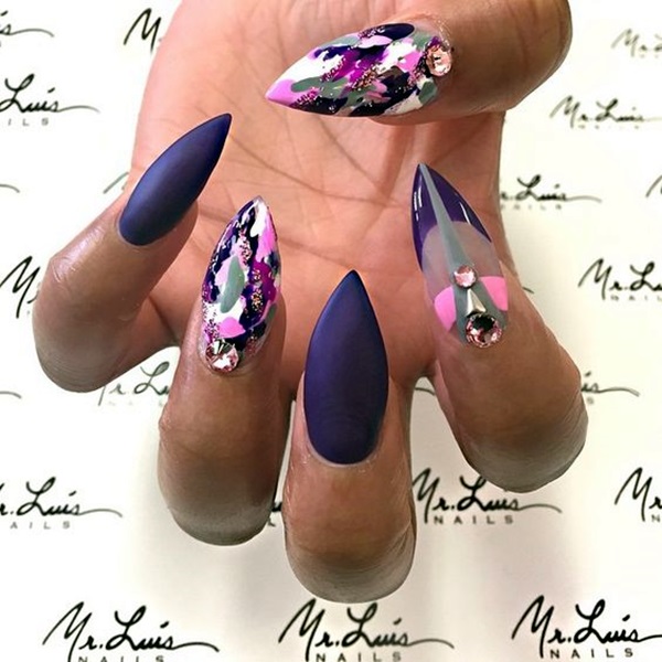 Easy Stiletto Nails Designs and Ideas (17)