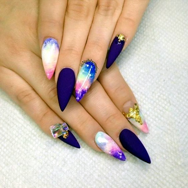 Easy Stiletto Nails Designs and Ideas (18)