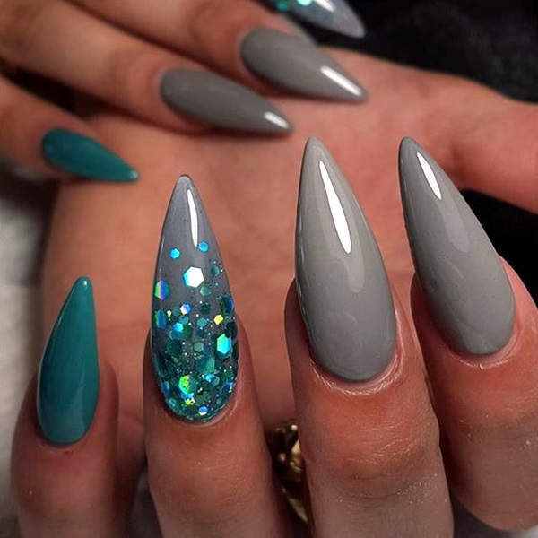 Easy Stiletto Nails Designs and Ideas (2)