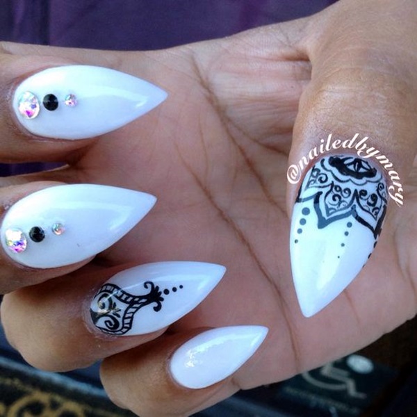 Easy Stiletto Nails Designs and Ideas (20)