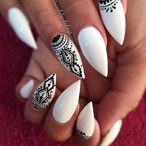 Easy Stiletto Nails Designs and Ideas (6)