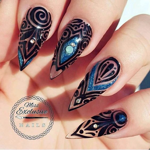 Easy Stiletto Nails Designs and Ideas (7)