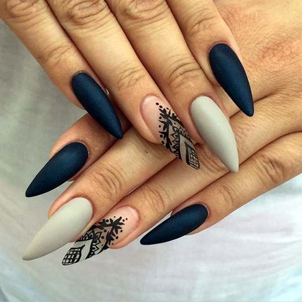 Easy Stiletto Nails Designs and Ideas (9)