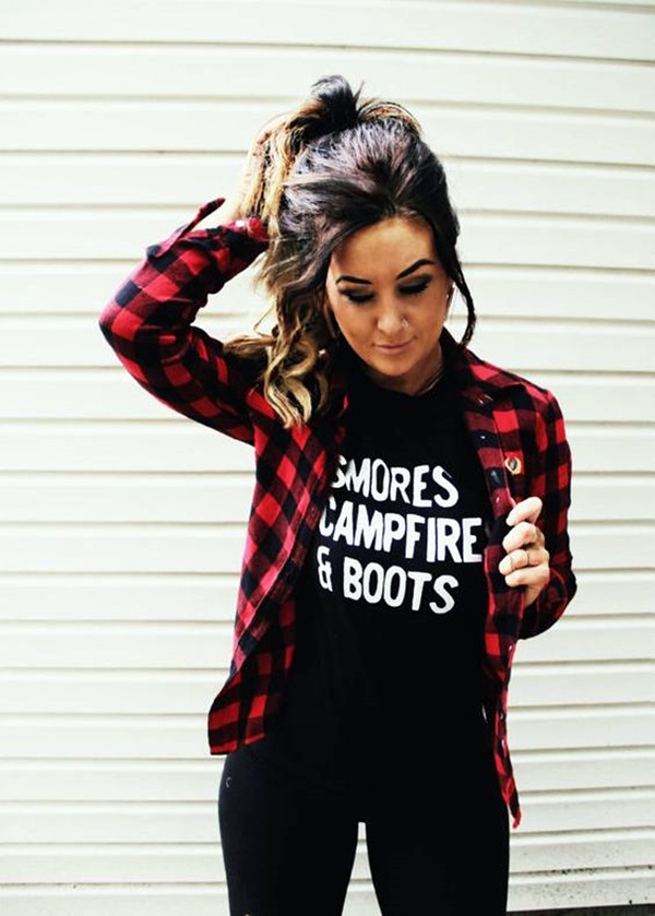 cute winter outfits with flannels