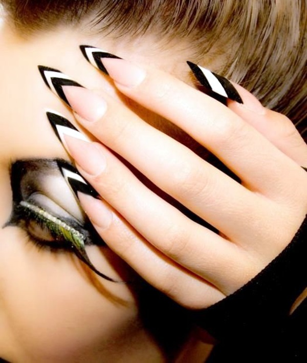 Pointy Almond Nail designs (1)