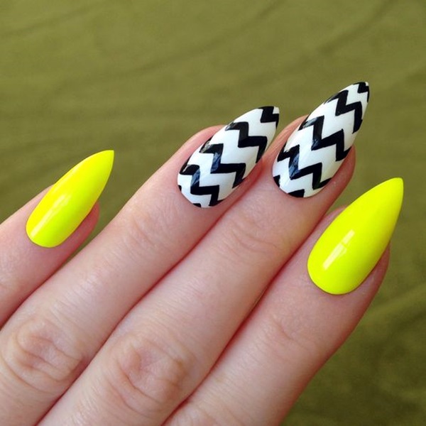 Pointy Almond Nail designs (16)