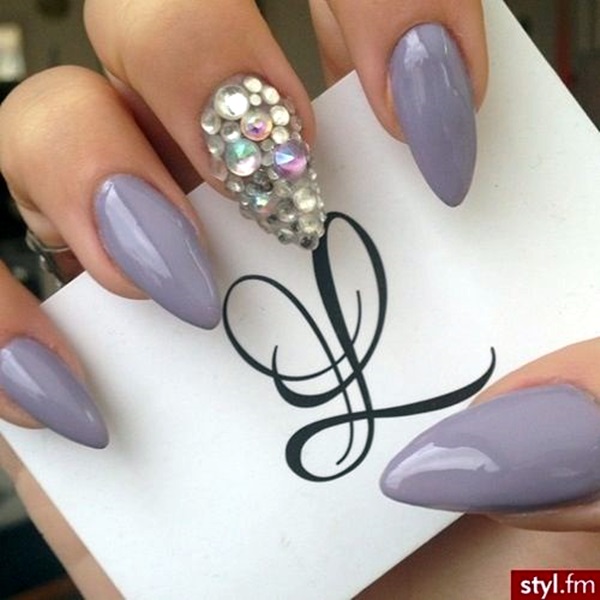 Pointy Almond Nail designs (2)