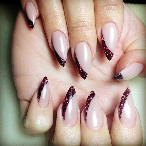 Pointy Almond Nail designs (3)