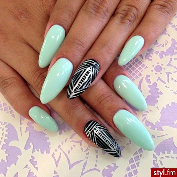 Pointy Almond Nail designs (3)