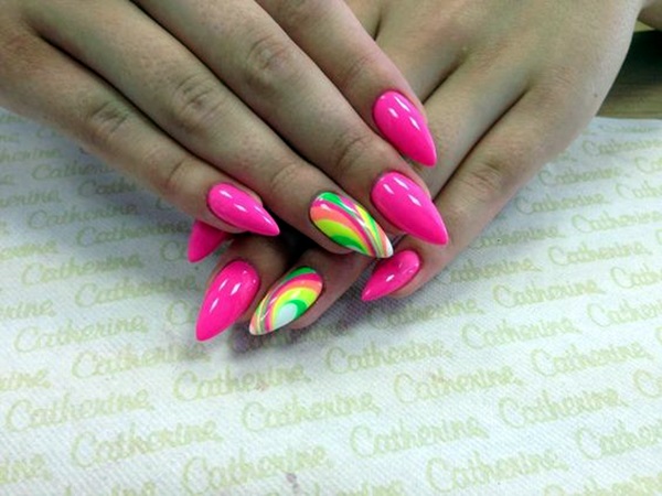 Pointy Almond Nail designs (4)