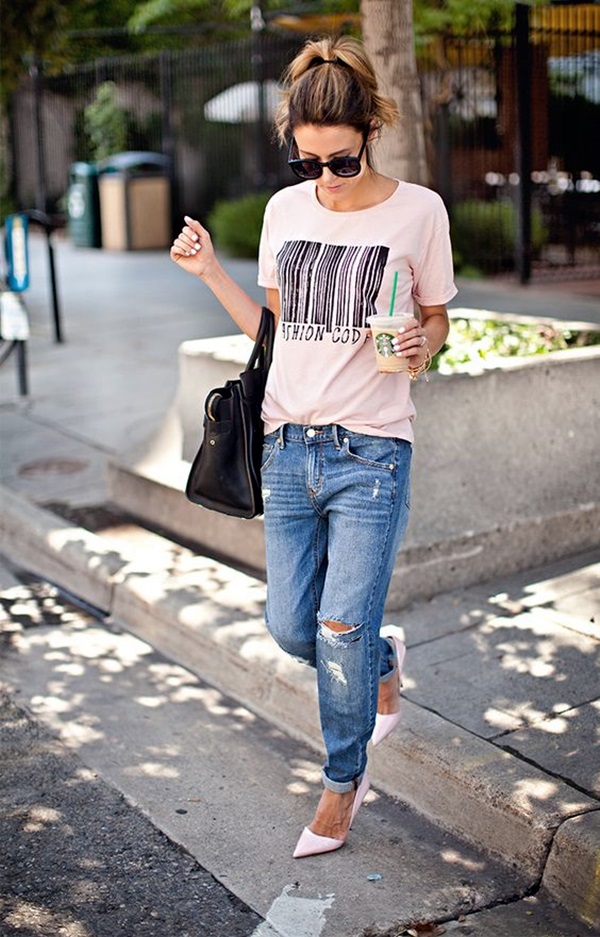 how to dress up a graphic t shirt and jeans