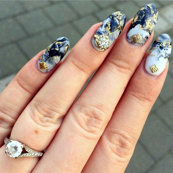 Marble Nail Art Designs (14)