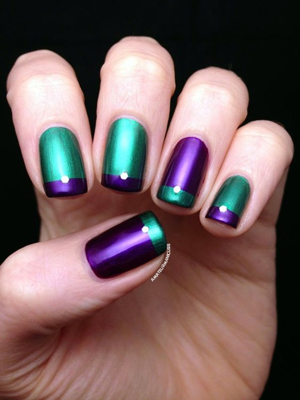 purple nail designs square